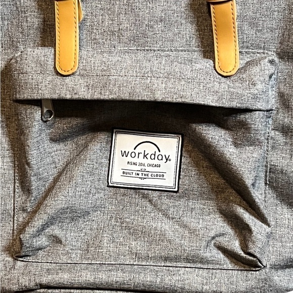 Workday Computer Work Backpack Gray Orange - Picture 5 of 7